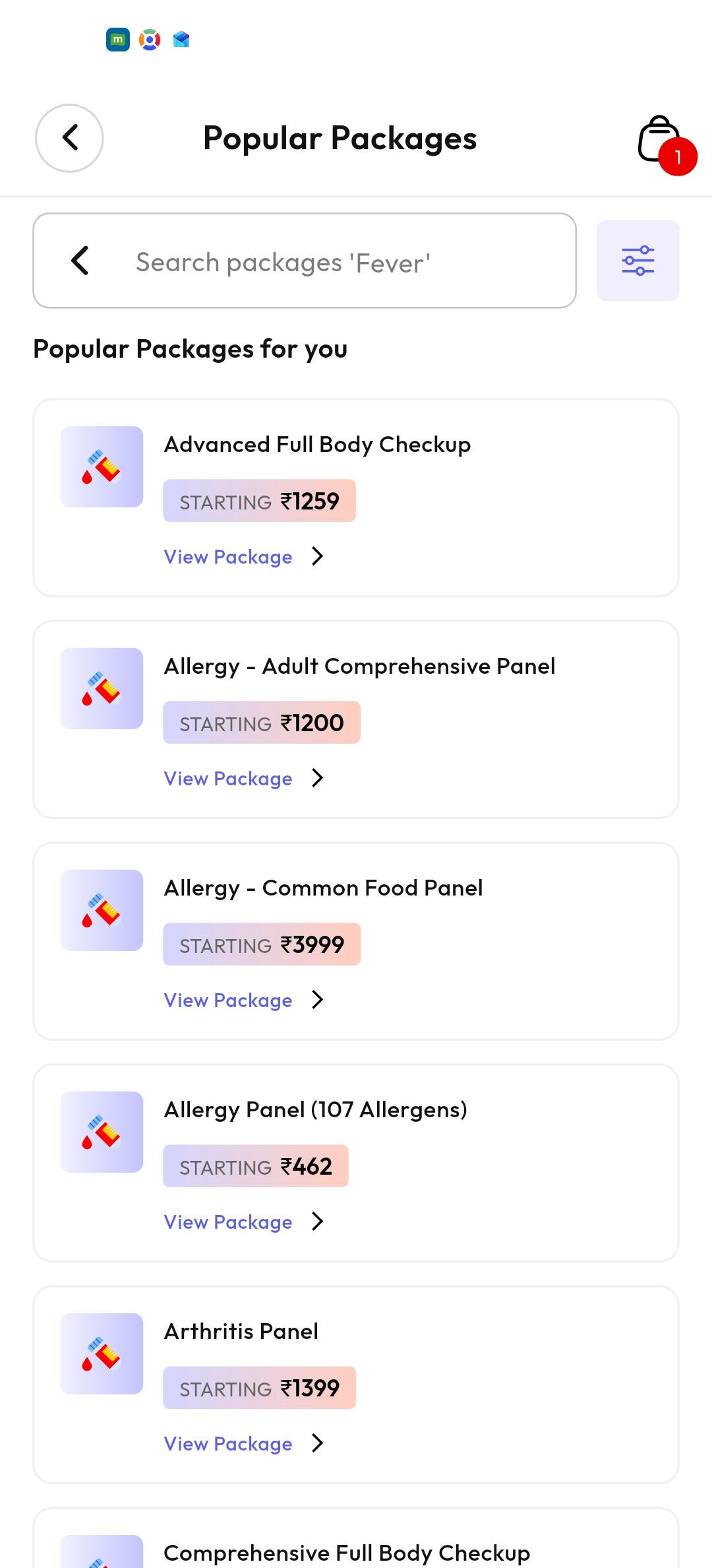 Compare packages and prices